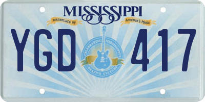 MS license plate YGD417