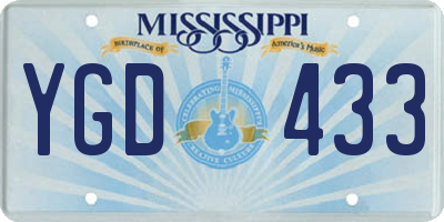 MS license plate YGD433
