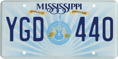 MS license plate YGD440