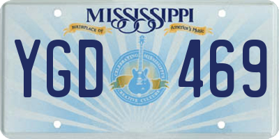 MS license plate YGD469