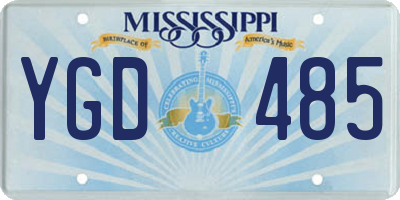 MS license plate YGD485