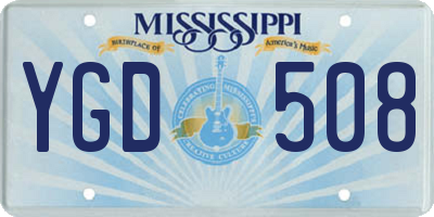 MS license plate YGD508