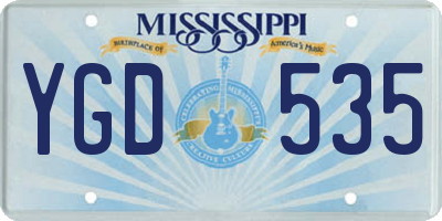 MS license plate YGD535