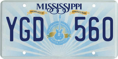 MS license plate YGD560