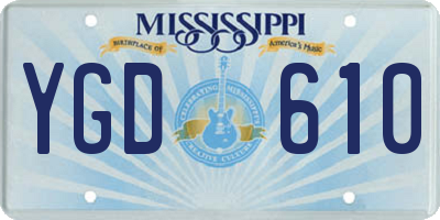 MS license plate YGD610