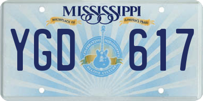 MS license plate YGD617