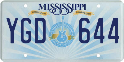 MS license plate YGD644