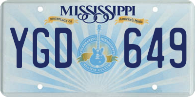 MS license plate YGD649