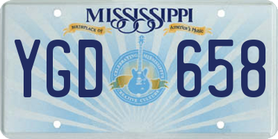 MS license plate YGD658