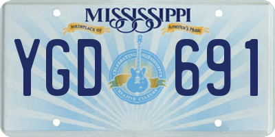 MS license plate YGD691