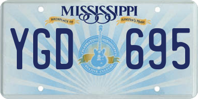 MS license plate YGD695