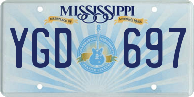 MS license plate YGD697