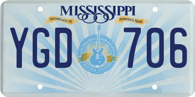 MS license plate YGD706
