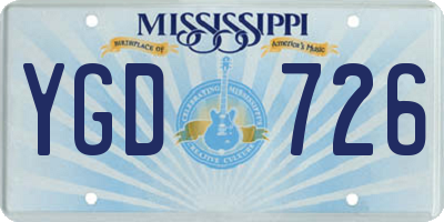 MS license plate YGD726