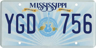 MS license plate YGD756