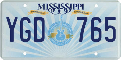 MS license plate YGD765