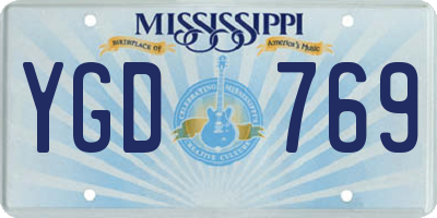 MS license plate YGD769
