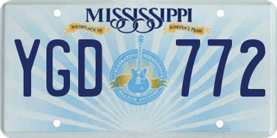 MS license plate YGD772