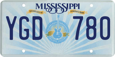 MS license plate YGD780