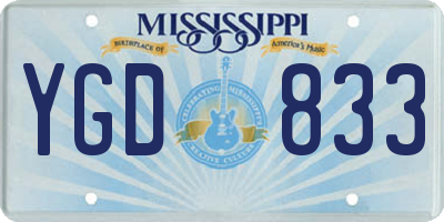 MS license plate YGD833