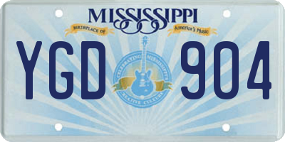 MS license plate YGD904