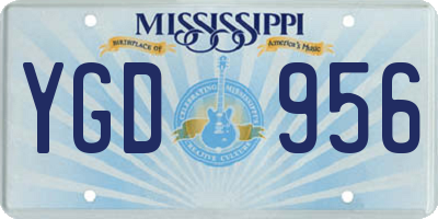 MS license plate YGD956