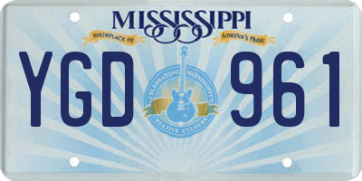 MS license plate YGD961