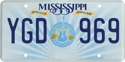 MS license plate YGD969