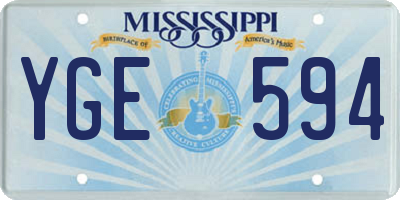 MS license plate YGE594