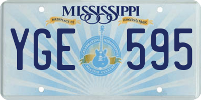 MS license plate YGE595