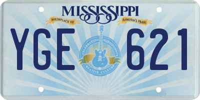 MS license plate YGE621