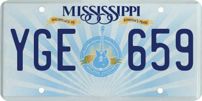 MS license plate YGE659