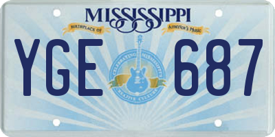 MS license plate YGE687