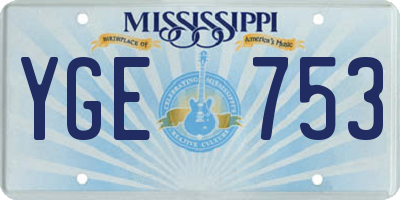 MS license plate YGE753