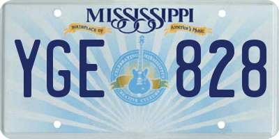 MS license plate YGE828
