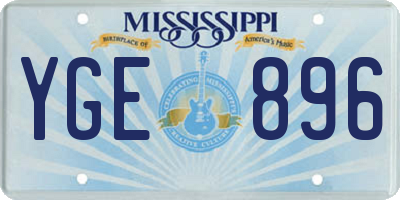 MS license plate YGE896