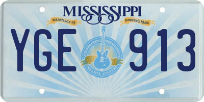 MS license plate YGE913