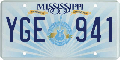 MS license plate YGE941