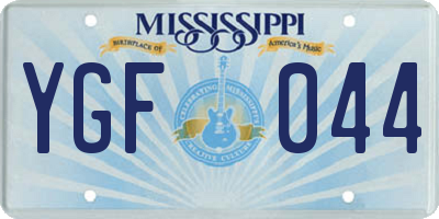 MS license plate YGF044