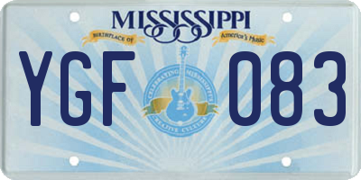 MS license plate YGF083