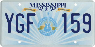 MS license plate YGF159