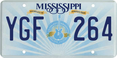 MS license plate YGF264