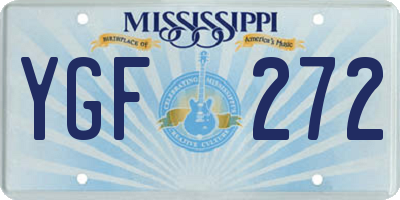MS license plate YGF272