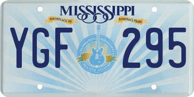 MS license plate YGF295