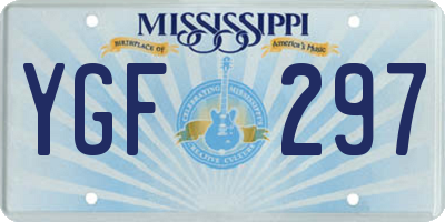 MS license plate YGF297