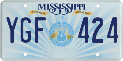 MS license plate YGF424