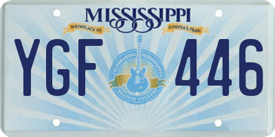 MS license plate YGF446