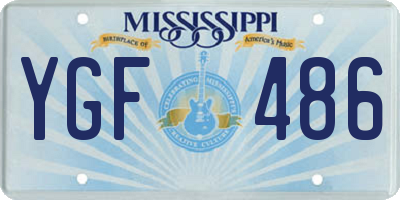 MS license plate YGF486
