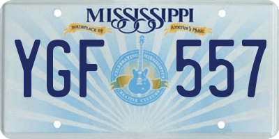 MS license plate YGF557