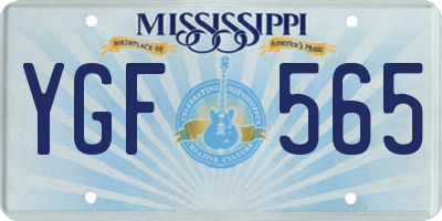 MS license plate YGF565